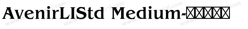 AvenirLIStd Medium字体转换